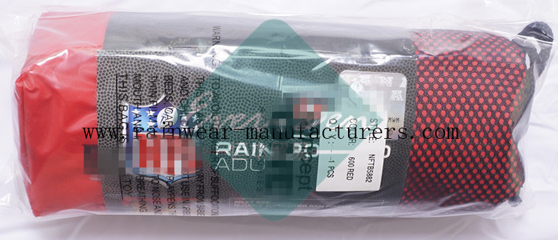 NFTB EVA oversized red rain poncho packing bag